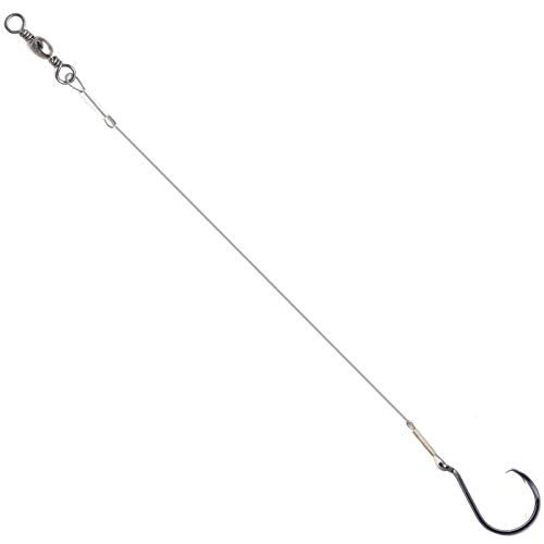 10pcs Extra Strong Offset Circle Hooks Saltwater,Fishing Hook Rig,Sport Fishing Hooks with Leader Black Nickel Coated High Carbon Steel Octopus Fishing Hooks