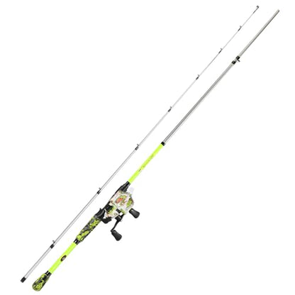 Sougayilang Spincast Combo – IM7 Graphite 2-Piece Travel Rod, EVA Handle, 17.5LB Drag, 7+1 Bearings, Left/Right Interchangeable, Pre-spooled with Mono Line for Kids & Beginners – Pond & Lake Fishing - style: Spincast-7'00''