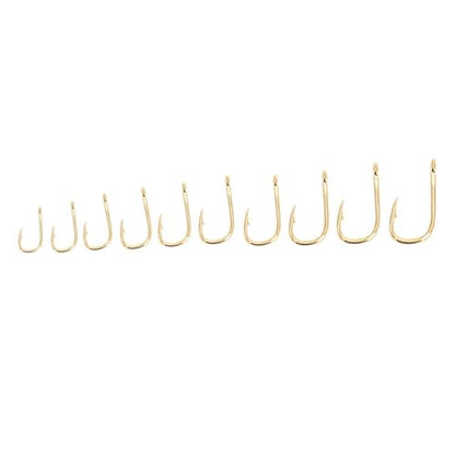 500Pcs Fishing Hooks Set – High Carbon Steel Sharpened Barbed Circle Hooks in Assorted Sizes 3 to 12 for Freshwater and Saltwater Fishing - size: 2#-with Holes