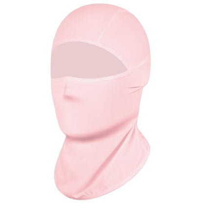 Achiou Ski Mask Balaclava Shiesty, Cooling Ice Silk Motorcycle Face Cover | Ski Mask for Men/Women,Breathable Face Mask,Thin Summer Balaclava,Versatile Use for Skiing Moto,UV Protection,Helmet Friendly - color: Pink