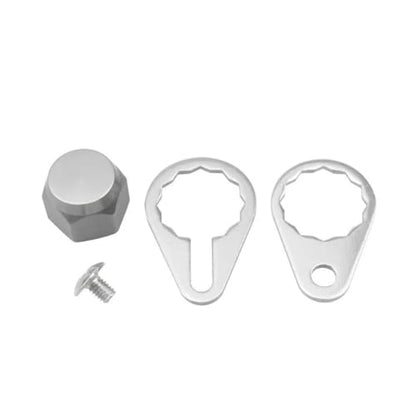 Baitcasting Fishing Reel Screw Nut Locking Cap Crank Handle Compatible with Abu Daiwa Okuma - color: Grey, style: Right