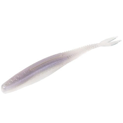 Strike King Mach Skooler Fishing Lure, Soft Plastic Jerkbait, Heavily Salted, Sleek Design, Erratic Action - color: Albino Shad, size: 5"
