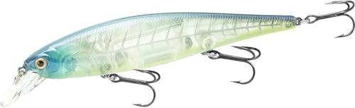 LUCKY CRAFT Pointer 128SP, Freshwater Lake Bass Fishing Lure, Jerkbait, Suspending, Fishing Gear, Fishing Accessories, Fishing Tackle - color: 371 Bone Pro-Blue
