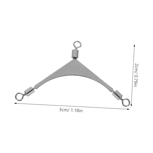 Sea Fishing Three-Prong Swivel Way Swivel Fishing Swivels Three Way Fishing Swivels Fishing - size: 3x2x0.2cm