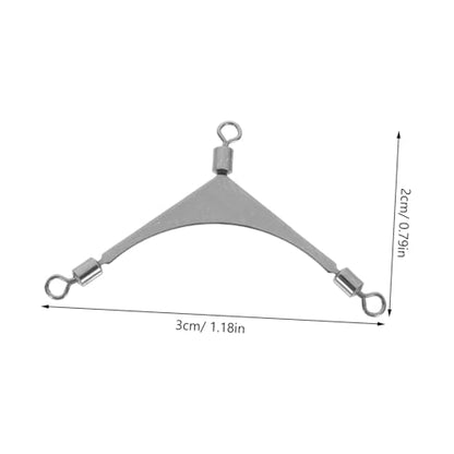 Sea Fishing Three-Prong Swivel Way Swivel Fishing Swivels Three Way Fishing Swivels Fishing - size: 3x2x0.2cm