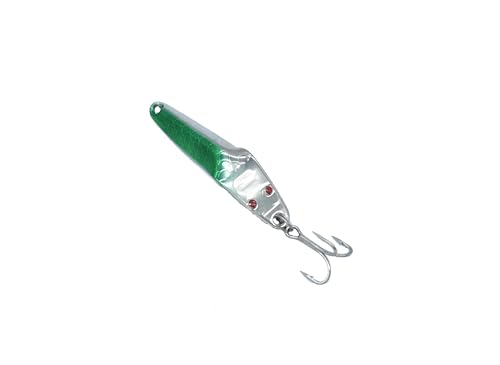 Al's Goldfish Lure Co. Lil' 49er Ice Jig - IFN50 Ice Fishing Jig with Treble Hook Off the Nose. Jigging Lure for Crappie, Perch, Panfish, Trout and Bass - 1/4 oz. 1-3/4" - color: Neon Green