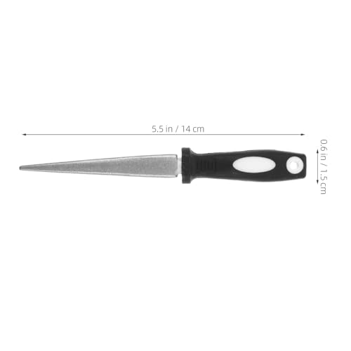Cabilock Fishhook Sharpening Tool Portable Half-Round Abrasive File with Marble Handle, Fishing Hook Sharpener for Camping and Outdoor Use