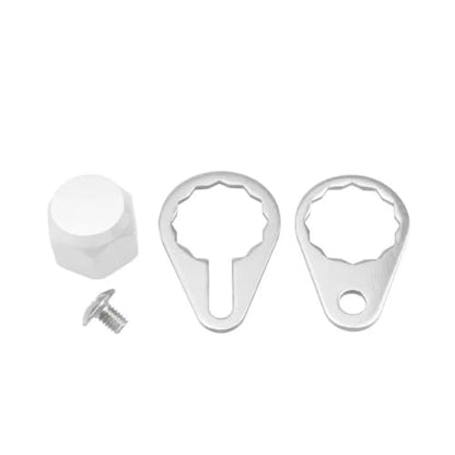 Baitcasting Fishing Reel Screw Nut Locking Cap Crank Handle Compatible with Abu Daiwa Okuma - color: Silver, style: Right
