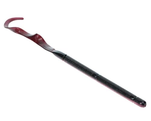 Strike King KVD Zeus Worm Fishing Lure, Soft Plastic Worm, Perfect Plastics Pouring System, Swimming Action, Coffee Scent, 7-Pack - color: Red Shad