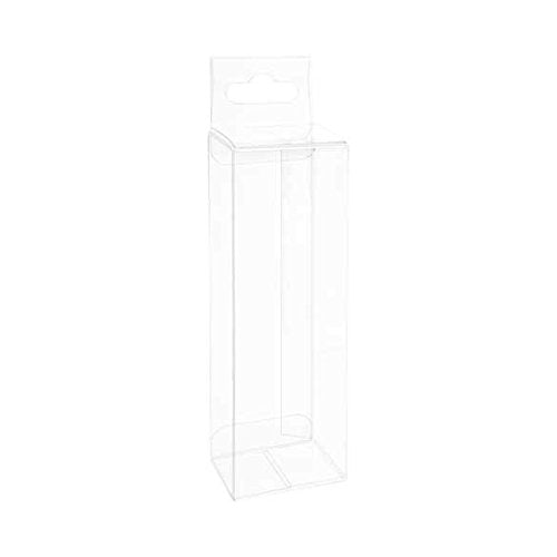25 Clear Plastic PET Hang Box for Fishing Lures, Arts, Crafts, and Retail Size 1.5"X1.25"X5"