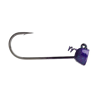 Buckeye Lures Spot Remover Magnum Jig Head with Heavy-Duty Spring & Sharp Nickel Hook for Soft Plastic Bass Fishing Baits - 5 Pack - color: June Bug, size: 1/8 oz