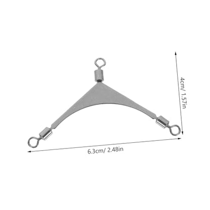 Sea Fishing Three-Prong Swivel Way Swivel Fishing Swivels Three Way Fishing Swivels Fishing - size: 6.30X4.00X0.20CM