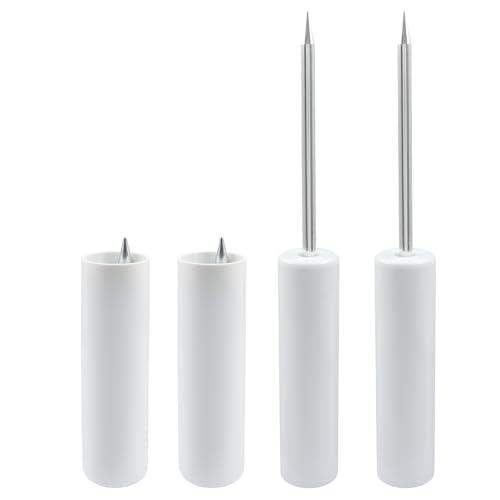 Murtenze Fishing Rod Holder, Reinforced PVC Fishing Pole Holders Ground Free Alarm Bells, Support Stand for Bank Fishing/Beach Anglers - color: White