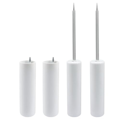 Murtenze Fishing Rod Holder, Reinforced PVC Fishing Pole Holders Ground Free Alarm Bells, Support Stand for Bank Fishing/Beach Anglers - color: White