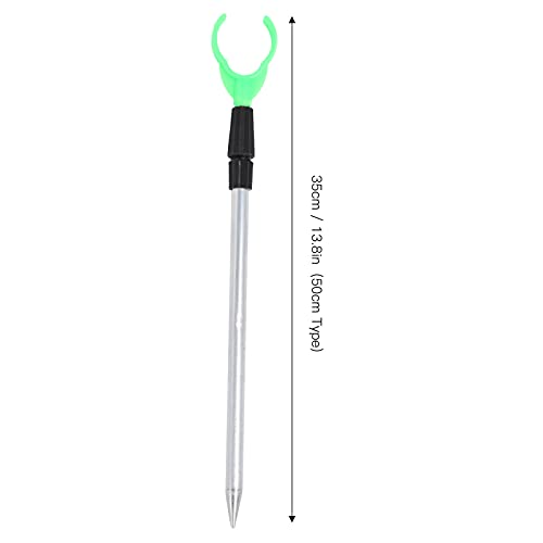 Fishing Rod Holder, Aluminum Alloy Telescopic Bank Stick with Y Head, Portable Ground Spike Rod Rest for Sea and Carp Fishing