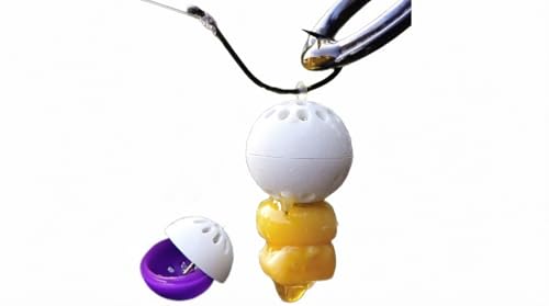 Karpela Bait Matrix Shell (Set of 4) – Protective Shell for Soft Bait & Liver – Turtle & Crawfish Resistant – Carp & Catfish Rig - color: White, size: Long Slot