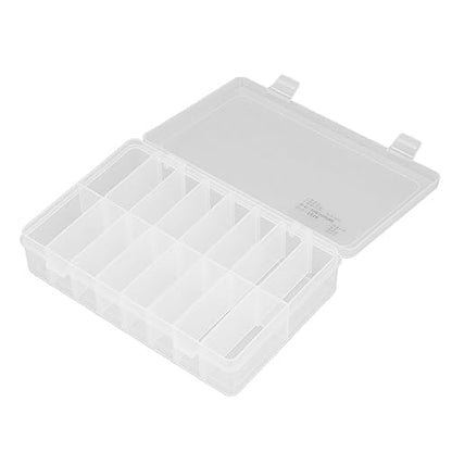 16 Compartment Parts Box Transparent 16 Grids PP Plastic Jewelry Organizer Container Storage Box