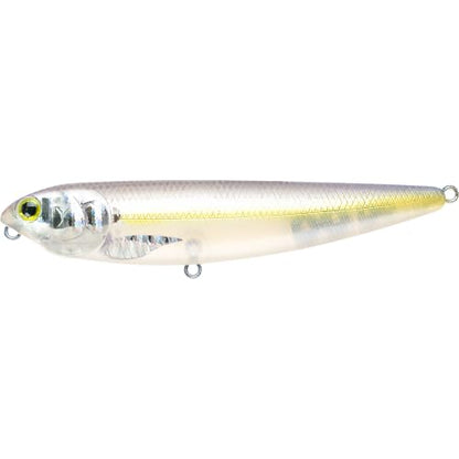 LUCKY CRAFT Sammy 100, Topwater Walking The Dog Action Freshwater Lake Bass Fishing Champion Bait - color: 380 Silver Cheek Chartreuse Shad, size: 100