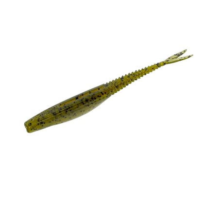 Strike King Mach Skooler Fishing Lure, Soft Plastic Jerkbait, Heavily Salted, Sleek Design, Erratic Action - color: Green Pumpkin, size: 4"