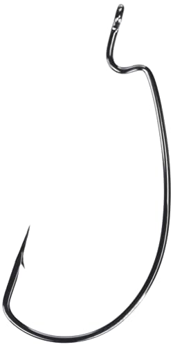 Gamakatsu 25 Pack EWG Offset Worm Hook - color: Black, size: 4/0