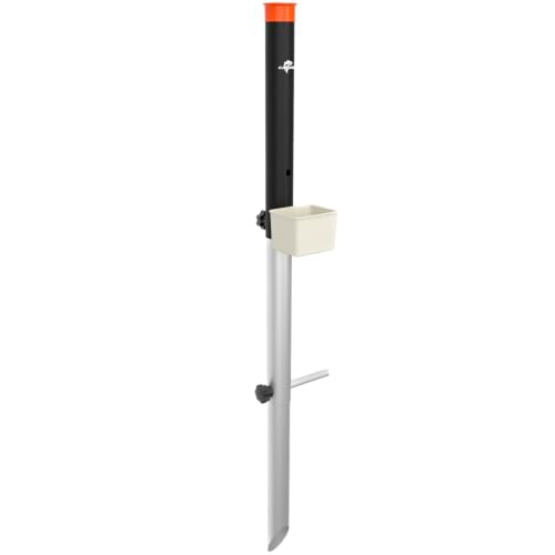 1/2 Pack Aluminum Surf Fishing Rod Holder, Heavy Duty Sand Spike with Bait Box, Telescopic 3-Section, Lightweight and Portable, with Storage Bag - color: Rod Holder-1 Pack