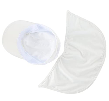 Connectyle Kids Sun Hat with Removable Neck Flap UPF 50+ Sun Protection Baseball Cap Summer Beach Sun Hats 3-6 Years - color: White