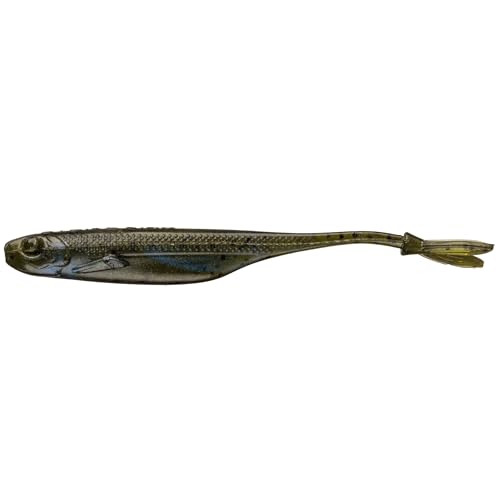 Strike King Spotlight Split Minnow Fishing Lure, Soft Plastic Jerkbait, 8-Pack - color: Creek Perch, size: 3"