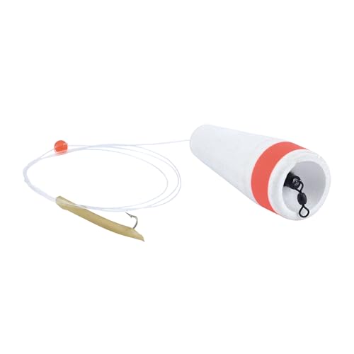 AFW Snapper Popper Rig, Clear Monofilament Line, Weighted Popping Float, #6 Hook with Natural Color Tube Dressing, 1 pc