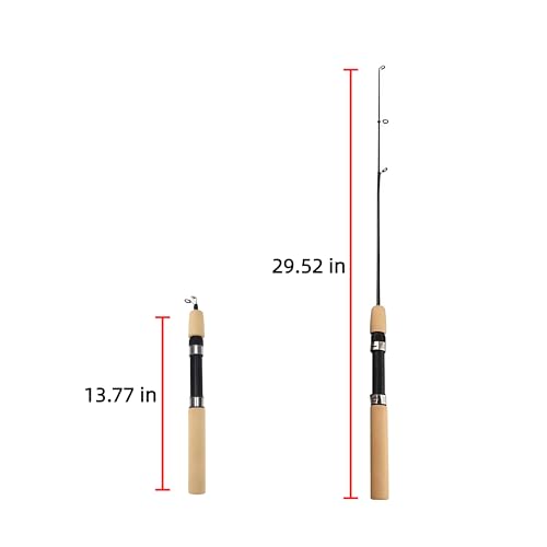 Ice Fishing Rod with Fishing Rod Blanks Portable Jig Pole | ice fishing rod blanks with durable material, portable design for anglers, ideal for winter fishing, lakes and outdoor trips.