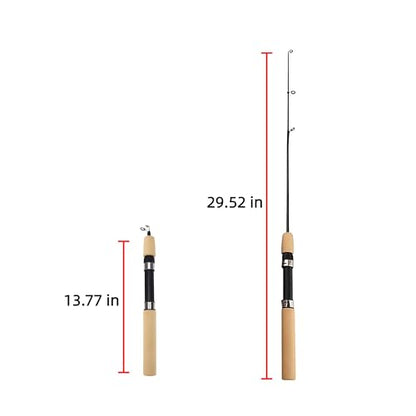 Ice Fishing Rod with Fishing Rod Blanks Portable Jig Pole | ice fishing rod blanks with durable material, portable design for anglers, ideal for winter fishing, lakes and outdoor trips.