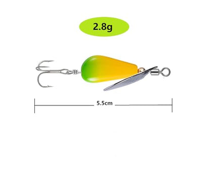 Trout Spinners - Fly Trout Fishing Lures for Bass Salmon Pike, Smallmouth Bass Lures with Brass Spinner for Lake River Fishing - color: Style B-0.1oz/5PCS