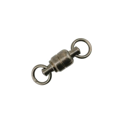 AFW Solid Brass Ball Bearing Fishing Swivels with Double Welded Rings - Patented Bullet Shaped Head for Reduced Water Resistance, Black Finish, Fishing Tackle, Up to 660lb Test