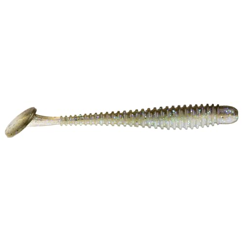 Strike King Rage Slim Swimmer Fishing Lure, Soft Plastic Swimbait, 4-Inches, 8-Pack - color: Electric Shad