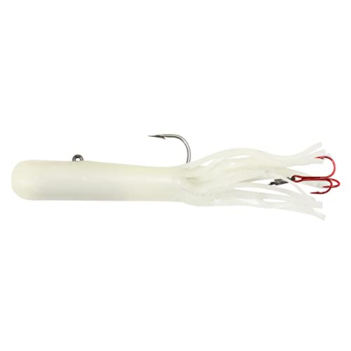 Northland Fishing Tackle Level-Head Predator Tube Jig, Assorted Sizes & Colors for Ice Fishing and Fishing Lake Trout, Northern Pike, and Burbot - color: White, size: 1 Oz, 2/Card