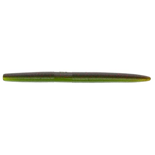 Yamamoto Senko Soft Plastic Worm Easy to Use Bass Fishing Stick Bait Lures - color: GREEN PUMPKIN W/ RED FLAKE W/ FADING WATERMELON LAMINATE, size: 6 Inch