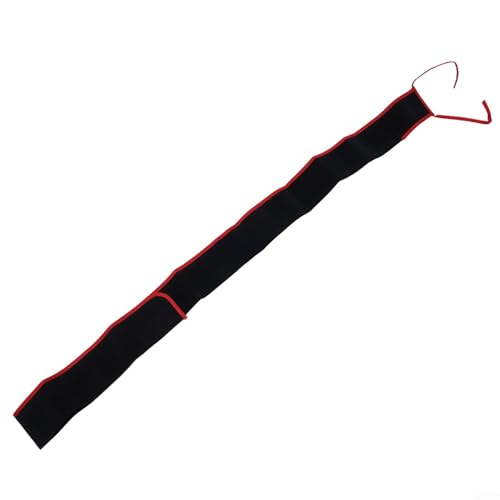 Oxford Cloth Fishing Rod Case with Soft Flannelette Lining, Scratch-Proof Protective Sleeve Bag for Most Poles, Lightweight Portable Storage Sock with Top Rope Fixation,Black