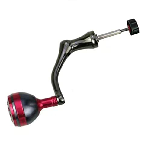 TEQIN Fishing Spinning Reel Lightweight Metal Single Rocker Arm, Replacement Power Handle Grip, DIY Modification - Red, Large - color: Red Large