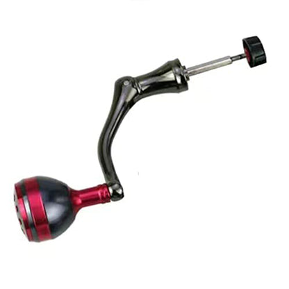 TEQIN Fishing Spinning Reel Lightweight Metal Single Rocker Arm, Replacement Power Handle Grip, DIY Modification - Red, Large - color: Red Large