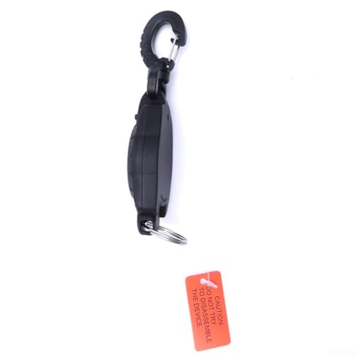 Diving Gear Retractor With Clip Anti-Lost Retractable Rope 41 Inch For Scuba Diving Snorkeling Freediving Spearfishing Swimming Equipment ABS 316 Stainless Steel Black