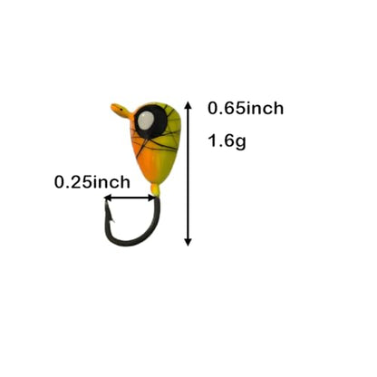 Ice Fishing Jigs Glow Fishing Bait Jigging Hook Kit Winter Metal Hooks for Crappie, Panfish, Walleye, Bluegills and Other Species - style: Style4-6pcs
