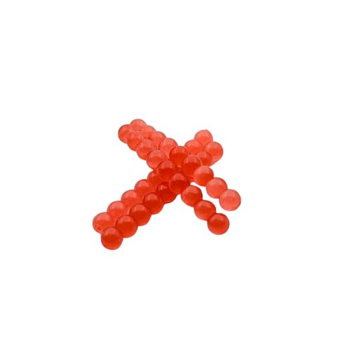 Fishing Scented Soft Plastic Beads Artificial Salmon Egg Bait Packs for Trout, Steelhead and Salmon (Spawn Roe Fishing Tackle) - color: Glow Roe, size: .156"/4mm-36 Eggs per pack