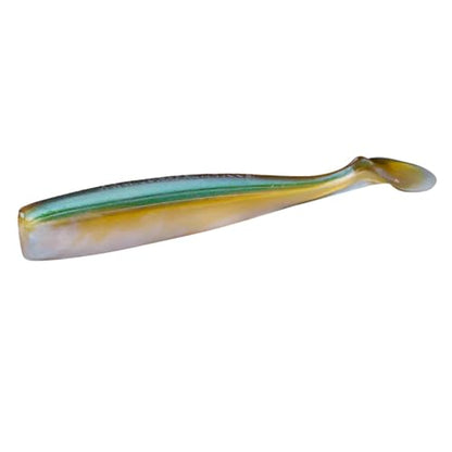 Lunker City Fishing Shaker 3.25" Swimbait Soft Plastic Bass Walleye Lure Saltwater Swimming Tail Action Pike Swim Bait, 7 Per Bag, Made in The USA - color: 06 Arkansas Shiner