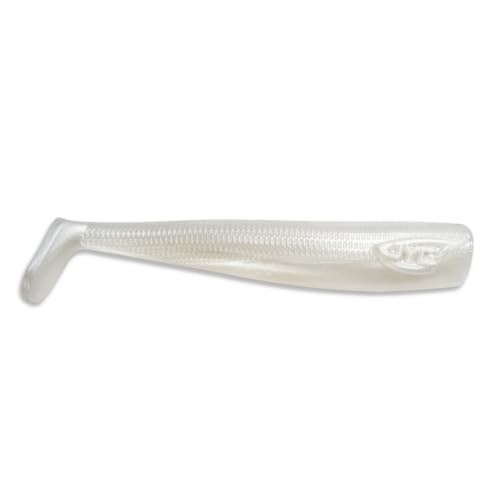 JYG PRO FISHING. Fishing Jig. Saltwater Fishing Lures. Swimbait jig Head. Slow Pitch Jigging. Jig Paddle Tail. Tuna Fishing Gear. Swym Collection - color: Paddle Tail - Pearl, size: 3"