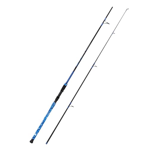 Fiblink Surf Rod,Portable Travel Fishing Rod,Spinning Rod with Blue Camouflage Handle,2Piece/3Piece/4Piece Carbon Fiber Fishing Rod (9ft/10ft/12ft/14ft) - style: 10' - Medium Heavy - 15-30lb - 2pc