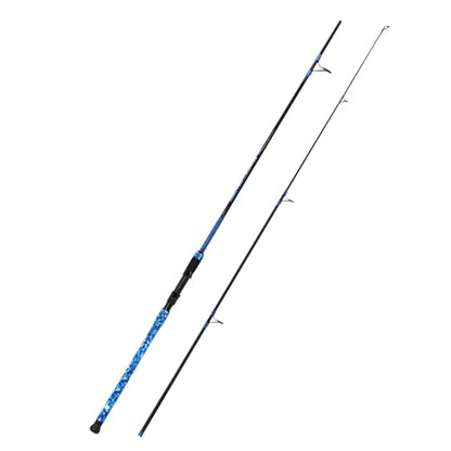 Fiblink Surf Rod,Portable Travel Fishing Rod,Spinning Rod with Blue Camouflage Handle,2Piece/3Piece/4Piece Carbon Fiber Fishing Rod (9ft/10ft/12ft/14ft) - style: 10' - Medium Heavy - 15-30lb - 2pc