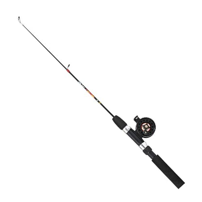 1 Set Fishing Rod with Fishing Reel Short Portable Winter Outdoor Ice - color: Black