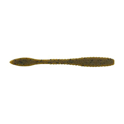 Berkley Berkley PowerBait MaxScent Flat Worm - color: Green Pumpkin, size: 4.25"