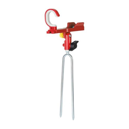 Fishing Rod Holder, Adjustable R-od Angle Support, 13.7x37cm, Rod Rack Spike, Ground Fishing Stand, Sturdy Rust Resistant Frame, for Shore, Beach, Dock, Kayak, Pontoon, and Surf F-ishing - color: Red