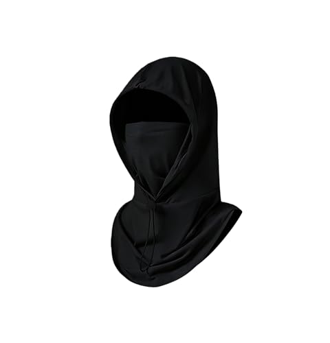 Cooling Balaclava Face Mask Sun UV Protection Hood Full Head Mask Face Cover with Breathable Holes for Cycling Fishing - color: Black