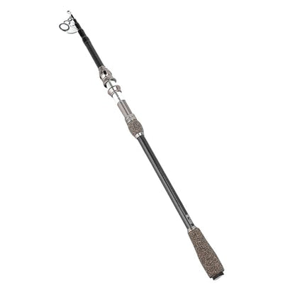 Ice Fishing Rod, Sea Fishing Rod Short Section Carbon Fiber Ice Cork Handle Stretchable Pole Lure Accessories for Trout (1.8